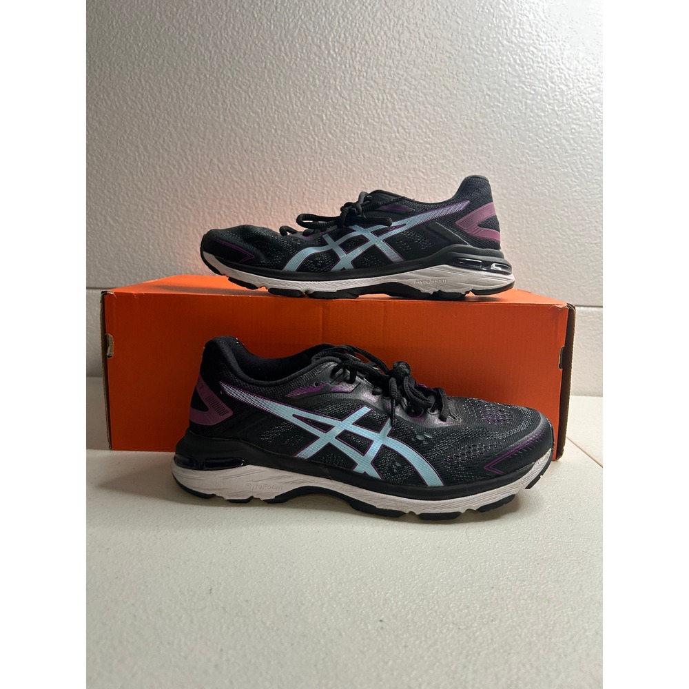 Asics GT-2000 7 Running Shoes Black Purple Women Size 8.5 #2876